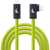 Angelbird USB-C 3.2 Solid Flex Tether Cable Lime Right Angle 4.5m