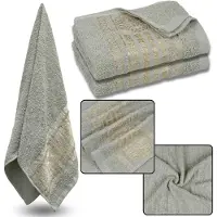 Sarcia.eu Muntkatoenen Handdoek met Gouden Borduursel, Badhanddoek 70x135 cm