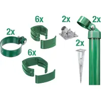 Alberts Hekpaal Verbinder Fix-Clip Pro 2-zijdig voor ? 6x122 cm, om vast te schroeven (set)