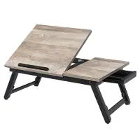 Songmics Laptopstandaard met inklapbare poten, Greige