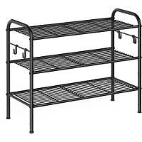 Songmics Schoenenrek met roosterplanken voor 12 paar schoenen, 3 niveaus (28 x 68 x 53 cm)