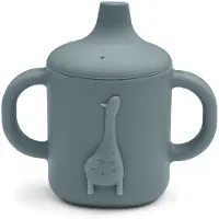 Liewood amelio siliconen tuitbeker - whale blue giraf