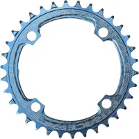 Race Face Smal Breed Enkele Kettingring 104mm BCD Blauw || Maat: 34