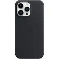 Apple iPhone 14 Pro Max Back Cover met MagSafe Leer Middernacht