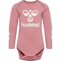 Hummel Romper l/s - hmlMarie - Dusty Rose m. Logo - - 62 - Rompers Lange Mouw