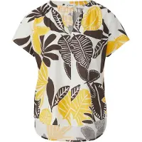 s.Oliver Blouse ecru / donkerbruin / geel