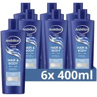 Andrélon 6x Shampoo Hair & Body For Men 400 Ml