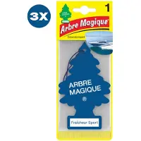ARBRE MAGIQUE 3 stuks Fraicheur Sport Geurboom Luchtverfrisser voor in de auto – Car Parfum – Geurboompje – Geurbooster – Wonderboom – Geurverfrisser – Nieuwe Auto – Autogeur – Autoparfum – Geurblad