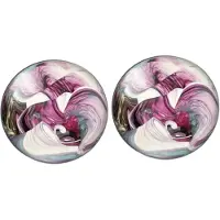Charme Bijoux Clip oorbellen- Myra- Roze- paars- 2 cm- geen gaatje-