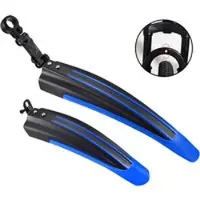 HBS Spatbord Mountainbike Verstelbaar -universeel Spatborden Voor En Achter 24 - 26 Inch Blauw-zwart