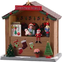Lemax Christmas World Booth battery operated (3V) Kerst