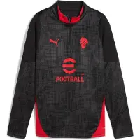 Puma AC Milan Trainingstrui 1/4-Zip 2025-2026 Kids Zwart Rood