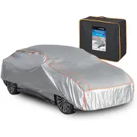 Proplus Hagelbeschermhoes - Maat S - 400 x 165 x 119 cm - Waterdichte Coating - Autohoes voor Buiten - Gewatteerd - UV-Gestabiliseerd - Grijs