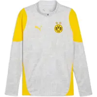 Puma Borussia Dortmund trainingstop met kwartrits voor Heren, Geel/Zilver, Maat 3XL