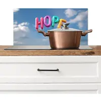 KitchenYeah Spatscherm keuken 70x30 cm - Kookplaat achterwand Ballonen - Lucht - Hope - Muurbeschermer - Spatwand fornuis - Hoogwaardig aluminium