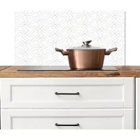 KitchenYeah Spatscherm keuken 90x45 cm - Kookplaat achterwand Grafisch - Patroon - Modern - Boemerang - Muurbeschermer - Spatwand fornuis - Hoogwaardig aluminium
