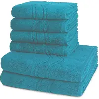 Ross Dames en Heren 4 X handdoek 2 X douchedoek - per set Cashmere feeling