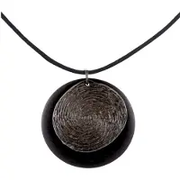 Charme Bijoux Lange Ketting -Zwart -hout-Verstelbaar-