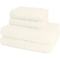 Ross Dames en Heren 2 X handdoek 2 X douchedoek - per set Cashmere feeling