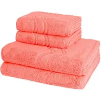 Ross Dames en Heren 2 X handdoek 2 X douchedoek - per set Cashmere feeling