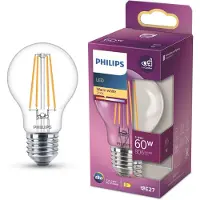 Philips LED lamp E27 | Peer A60 | Filament | Helder | 2700K | 5.9W (60W)