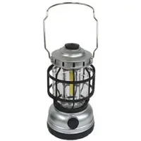 Concorde Stormlantaarn - zwart - op batterij - 10 x 18 cm - retro campinglamp - lantaarn