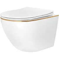 REA Hangtoilet Carlo Mini Tornado Nf Gold Edge