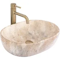REA Amelia - Opzetwastafel - Beige - 48x34,5x13,6 cm