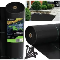 Springos Worteldoek - Anti -Onkruid - Beschermfolie - 135g - 1,1X50 M - Zwart
