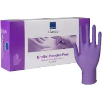 Abena - Handschoenen Nitril Poedervrij Paars 100 stuks - L