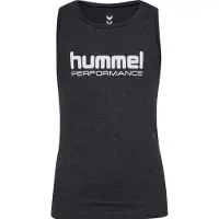 Hummel Sporttop zwart gemêleerd / wit