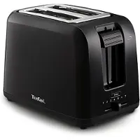 Tefal TT1A18, 2 sleuven, Zwart, Roestvrij staal, Hendel, 800 W