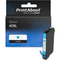 PrintAbout Inktcartridge 408L (C13T09K24010) Cyaan Hoge capaciteit geschikt voor Epson