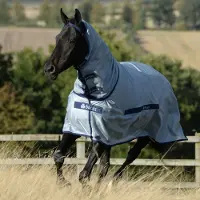 Bucas Vliegendeken Buzz-off Full Neck Blauw - 90/114