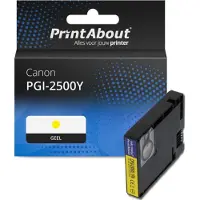 PrintAbout Huismerk Canon PGI-2500Y Inktcartridge Geel