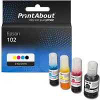 PrintAbout Huismerk Epson 102 (T03R14/24/34/440) Inktcartridge 4-kleuren Multipack