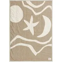 Ferm Living Sprei Kove Quilted Blanket Tan/Cashmere-120 x 80 cm