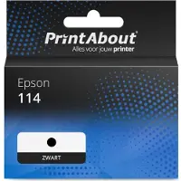 PrintAbout Inktcartridge 114 (C13T07A140) Zwart geschikt voor Epson