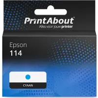 PrintAbout Huismerk Epson 114 (C13T07B240) Inktcartridge Cyaan