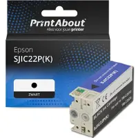 PrintAbout Inktcartridge SJIC22P(K) Zwart geschikt voor Epson