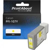 PrintAbout Huismerk Canon PFI-107Y Inktcartridge Geel