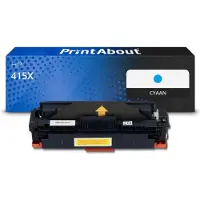 PrintAbout Huismerk HP 415X (W2031X) Toner Cyaan Hoge capaciteit