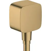 Hansgrohe FixFit muuraansluitbocht met terugslagklep, Brushed Bronze
