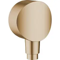 Hansgrohe Slangfitting FIXFIT S met terugstroombeveiliging, kunststof bocht, geborsteld brons