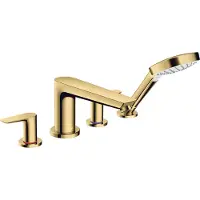 Hansgrohe talis e 4-gats badrandmengkraan afbouwdeel voor inbouwdeel 13244180, polished gold optic