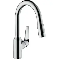 Hansgrohe Focus M42 - Keukenmengkraan - Ééngreeps bediening - 180mm - Uittrekbare vuistdouche - Chroom