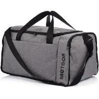 Meteor Odyn 40 liter sporttas, trainingsrugzak, reistas, tas, sporttas, fitnessrugzak, grijs gemêleerd/zwart