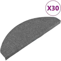 vidaXL Trapmatten zelfklevend 30 st 65x22,5x3,5 cm grijs