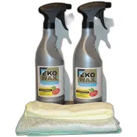 Ekowax - 2 X hoogglanspray 750 ml - incl 2 microvezeldoeken - Auto Wassen Zonder Water