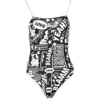 Turbo Yeah Comic 894682 Swimsuit Zwart,Grijs 3XL Vrouw